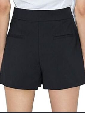 Zara High-Waist Tailored Black Shorts